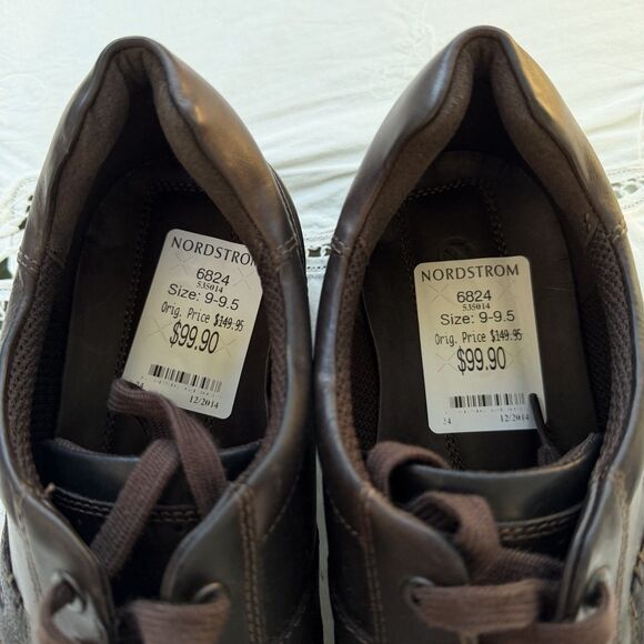 NOS ECCO Chander Oxford Men’s EU43 US9-9.5 Brown Leather Retro Sneaker Portugal main image 4